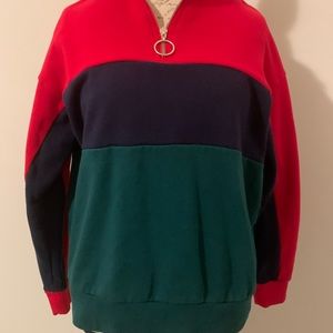 Forever 21 Striped Hoodless Jacket, size S